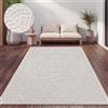 Paco Home Tappeto Cucina Da Esterno Salotto Moderno Balcone Terrazo Motivo Scandinavo Motivo Boho Monocolore, Dimensione:80x150 cm, Colore:Crema 3