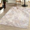 Mazovia Tappeto Salotto Moderno Pelo Corto - Tappeti Soggiorno Turchi Originali - Tappeti Camera da Letto - Tappeti Salotto Grandi Dimensioni - Motivo Astratto Marmo - Beige Crema e Oro 80x150 cm