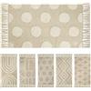 Olivo Tappeti OLIVO.shop Tappeto Bagno in Cotone, Tappeti Bagno Moderni, Lavabile, Tappeto in Cotone, Tappeto Multiuso, Cucina, Ingresso vari disegni e misure Beige CORSICA (50x90 cm, Pois)