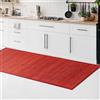 CosìCasa Tappeto Bamboo Cucina Antiscivolo | Passatoia Cucina Idrorepellente, Facile da Pulire e Realizzata con Materiali Sostenibili | Tappeto Bambu Tinta Unita (Rosso, 70 x 140 cm)