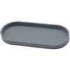 Serenophile Vassoio da bagno in silicone, infrangibile, dispenser di sapone da appoggio, per riporre piatti (grigio)