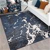 Mazovia Tappeto Salotto Moderno Pelo Corto - Tappeti Soggiorno Turchi Originali - Tappeti Camera da Letto - Tappeti Salotto Grandi Dimensioni - Motivo Astratto - Blu Blu Marino 120x170 cm