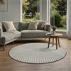 the carpet Elisa, tappeto moderno per soggiorno, design geometrico, alta densità di pelo e piacevolmente morbido, grigio, 120 cm di diametro