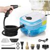 Victoam Pulitore a vapore portatile, 2200 W, ad alta pressione, con serbatoio dell'acqua da 1,2 l e 3 testine spazzole, tempo di riscaldamento 15 s, uscita vapore per pavimento, cucina, finestre, bagno