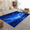 Generic Area Rugs Tappeto lavabile in lavatrice per soggiorno, 120 x 170 cm, dipinto arte galassia cielo notturno cielo a pelo corto rettangolare per camera da letto sala da pranzo tappeto blu per ufficio