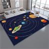 Generico Tappeto Salotto Blu 120 x 160 cm, Morbido Tappeto Scendiletto Camera da Letto Tappeti Lavabili - Cartone Animato Spazio Pianeti Stelle Tappeti per Salotto Cameretta Bambino Ufficio