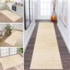 ZDYHMrj Tappeto a passatoia lungo per corridoio, cucina, antiscivolo, lavabile, per corridoio, soggiorno, camera da letto, cucina, 60 x 200 cm, colore: beige e marrone