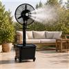 KOEM Ventilatore Nebulizzatore Magnum Nero Elettrico a Piantana Oscillante Raffrescatore Lunga Distanza a 3 Velocità con Serbatoio e Ruote per Uso Civile e Industriale (Ø 76 cm)