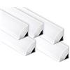 AFTERTECH 5x 2metri (10M) 1616B 16x16mm PROFILO ALLUMINIO ANGOLARE BIANCO PER STRISCE STRIP LED BARRA RIGIDA 2m 2MT + COPERTURA (5x 2metri 1616bianco fog)