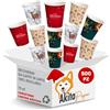 AKITAInk Bicchieri caffe carta - 500 PZ - 75 ml, bicchieri caffè monouso usa e getta, biodegradabili, bicchieri natale per Feste Motivo Invernale, Natalizi addobbi, Asporto Bevande Calde