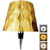 Generic Lampada a LED per bottiglie di vino, ricaricabile, senza fili, per bottiglie di liquore, 3 colori, dimmerabile, con controllo touch, per bar, ristoranti, camere da letto e esterni (oro)