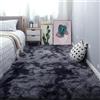 HOUXINZ Calore Tappeto Salotto 90 x 110 cm Super Soffice e Soffice Che Moderno Soggiorno Camera da Letto Tappeti Aspetto Pelliccia Soggiorno Moderno, Ragazza, Grigio Scuro