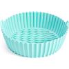 FUYTERY Friggitrice in silicone Riutilizzabile Pergamena resistente al calore (per 3-5 QT) (8.5", Verde)