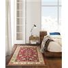 Pierre Tappeti Tappeto salotto soggiorno camera KAZAKH 1517 motivo classico orientale colore rosso e beige cm.70x300