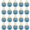 QUARKZMAN 30pz Ciondolo Conchiglie Marine, Ciondolo Placcato in Oro per Accessori Fai da Te per Telefoni Cellulari, Portachiavi, 19x13mm, Blu