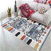ZJXSNEH Tappeti in stile persiano della Boemia Tappeto antiscivolo per soggiorno Camera da letto Studio Tappeti rettangolari Boho Marocco Tappetini etnici tapis-blu 50x80cm