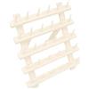 Colcolo Supporto per Organizzatore di Bobine di Filo per Cucire in Legno per 30 Bobine Supporto di Pieghevole per Strumento per Trapuntatura a M, Latte Bianco