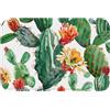 Kaifanee Zerbino ultra morbido antiscivolo per interni, tappetino da cucina, cactus tropicali, piante grasse, piante verdi acquerello floreale, 40 x 60 cm, tappeto da cucina per ingresso e bagno