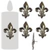 Storm's Gartenzaubereien Set di 4 pezzi per candele a pilastro - Forma di giglio di alta qualità in alluminio - Regalo decorativo per Natale, matrimonio, festa della mamma