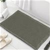 FASCINATDECO Tappeto Bagno Assorbente - Tappeti Bagno Antiscivolo Waffle Assorbente ad Asciugatura Rapida - Tappeto Bagno Antiscivolo Lavabile Morbido in Microfibra (Verde Oliva,50x80 cm)