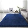 DUOLEH Tappeto grande e non perde pelo, morbido tappeto shaggy con fondo antiscivolo, lavabile, per camera da letto, dormitorio, cameretta dei bambini e soggiorno (90 x 150 cm, blu)