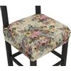 Confezioni Giuliana Set cuscini coprisedia jacquard con fascia elastica Alba fiorato sedia cucina Made in italy - 40x40, 6 Cuscini