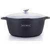 Royalty Line - RL-BS40M - Pentola Antiaderente con Coperchio in Vetro, 19.3 Litri, 40 cm