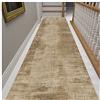 Siunwdiy Antiscivolo Lavabile Tappeto Passatoia Salotto Cucina Vintage Marrone chiaro Tappeti Runner per Corridoio Ingresso, Larghezza 40/50/ 60/70/ 80/90/ 100/120/ 140cm,Light brown,50x240cm