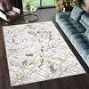 TAPISO Shine Tappeto Soggiorno Pelo Corto Filo Dorato Design Moderno Motivo Astratto Geometrico Sfumato Quadrati Tonalità Dorato Salotto Camera Letto Sala Ufficio OEKO-TEX 160 x 220 cm