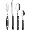 PINTINOX Prima Collection, Set da 24 Posate Serie Country in Acciaio Inox Nichel Free, con Manico Colore: Nero, con Scatola Regalo