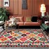 Taidianolp Tappeti Soggiorno Grandi,200 x 250 cm,Tappeti lavabili Moquette Camera da letto Decorazione del pavimento Tappetino,Colorato Rosso Arancione Blu Verde Vintage Multicolor