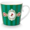 PiP Studio Love Birds Medallion - Tazza con manico, 250 ml, colore: Verde