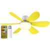 Fiorky Ventilatori da Soffitto con Luci e Telecomando, Ventilatore con Attacco E27 Base E27 42 cm Lampadina LED Ventilatore da Soffitto 3 velocità Dimmerabile for Camera da Letto Soggiorno C