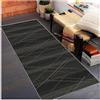 Siunwdiy Tappeto Runner Corridoio Nero Stile Moderno 50x140cm Antiscivolo Lavabile, Passatoia Cucina Lunga con Motivo Geometrico - Tappeto Corridoio Ingresso per Casa/Ufficio/Interni Esterni