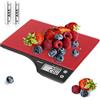 Duronic KS350 Bilancia da cucina - Bilancia ad alta precisione con display digitale - Portata 1g / 5 kg - Piattaforma in vetro Rossa - Funzione Tara - Ideale per cucina e pasticceria