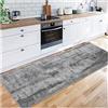 Siunwdiy Antiscivolo per tappeti 3.3 MetriLavabile Antimacchia Grigio Tappeto Runner Lungo per Corridoio Soggiorno Entrata Casa Cucina da Ingresso Passatoia Multifunzione in Moquette,70X330CM