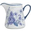 London Pottery Set da tè pomeridiano in porcellana, tazze e piattino, con teiera, zuccheriera, barattolo per latte, supporto per dessert per matrimoni e feste (barattolo per latte con rose blu, 200 ml