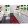 INTRECCI Passatoia Tartan Scozzese Per Cucina Con Stampa Digitale e Fondo Antiscivolo; Runner Pavimento Digitale di Facile Manutenzione Made in Italy (52 x 500 cm, Tartan Rossa)