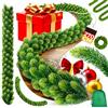 KESSER® Ghirlanda natalizia lunga 2,7 m | densa - verde abete naturale - come reale - IP 44 per esterni e interni - scale, porta, balcone, decorazione natalizia + borsa - verde scuro