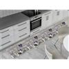 BIANCHERIAWEB Tappeto Passatoia Cucina Antiscivolo Sottolavello Lavanda Cuor Carretto Grigio 50x600 Grigio