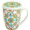 Brandani 53708 Mug Medicea Cuore New Bone China C/Infusore Inox d 8x11,5h cm