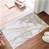 ANNKOOT Tappeto Bagno 50x80 cm,Tappetino Antiscivolo per Il Bagno,Marmo Oro Bianco,Soffice Tappeto da Bagno in Microfibra,Assorbente,Lavabile in Lavatrice