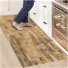 NivellPublicitari Tappeto Vinilico Legno - Diversi disegni - Tappeto Cucina-Tappeto Soggiorno Sala da Pranzo Antiscivolo - Tappeto Camera da Letto - Soffice e Pavimento PVC (240 X 60 CM, Rustico)