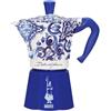 Bialetti Dolce & Gabbana - Caffettiera Express Blue Mediterraneo per 6 tazze, a fuoco diretto (caffettiera, caffettiera espresso)