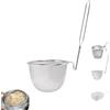 Generico Cestello per Pasta Separati in Acciaio Inox, cestelli divisori per pasta, Scolapasta in Acciaio Inox con Manico, Cestello per Pasta in Rete con Manico per Appendere Perfetto per Cucina