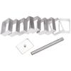ARMYJY 10pcs In Acciaio Rettangolo Torta Torta Biscotto Cutter Stampo Per Pane W/Timbro per il taglio di biscotti pasta fondente frutta morbida
