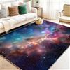 Generic Tappeto Moderno per Soggiorno e Camera da Letto, Antiscivolo, Colorato Morbido in Flanella, Fantasia Galassia Stelle Design, Lavabile, Decorazione Casa 120 x 170 cm