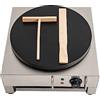 LKHDONG Crepes Maker elettrico 45 cm - Crepes professionale con rivestimento antiaderente e accessori - Piastra Crepes da 16 pollici con spargitore in legno - Padella Crepes per gastronomia e