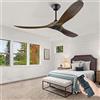 XSGDMN Ventilatore a soffitto in legno, per esterni senza illuminazione, regolazione intelligente dell'ora, risparmio energetico, modalità estiva inverno, per camera da letto, veranda
