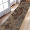 Siunwdiy Tappeto Passatoia Cucina 3.5 Metro - Tappeti da Corridoio Lungo in Gomma, Lavabili e Resistenti all'Usura, Non Scivoloso, Design Astratto Marrone per Ingressi e Soggiorno,60x350cm